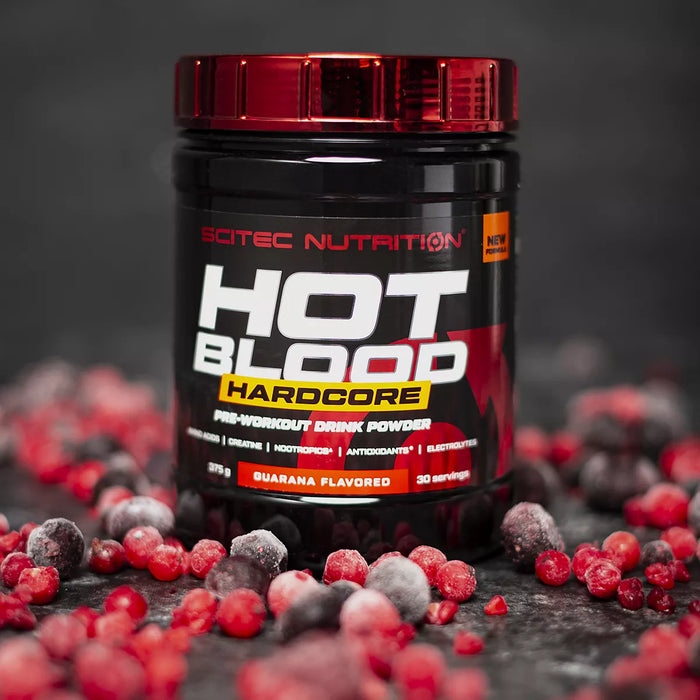 Scitec Nutrition Hot Blood Hardcore - Advanced Pre-Workout Formula Guarana 375g 30 Servings