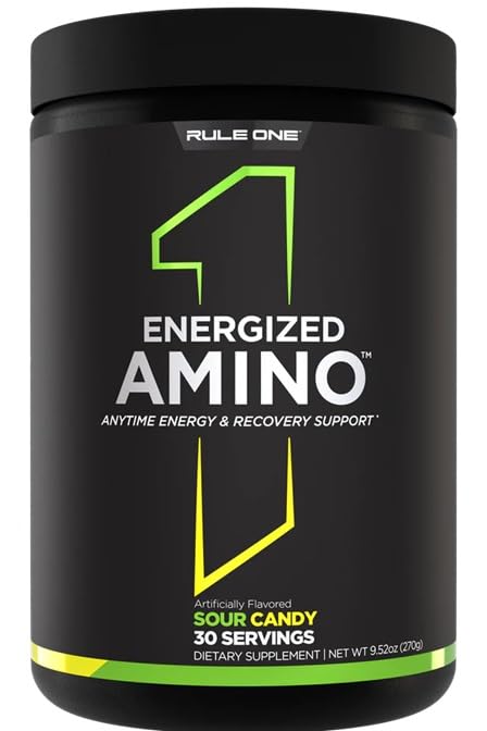 Rule One Energized Amino, Sour Candy 270g