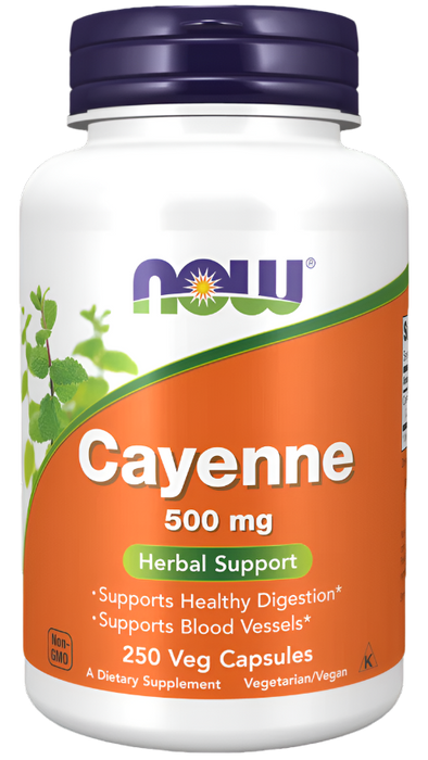 NOW Foods Cayenne 500mg 250 Veg Capsules