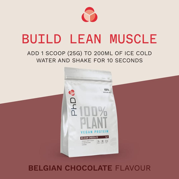 PhD 100% Plant, Belgian Chocolate 1000g - Protein at MySupplementShop by PhD