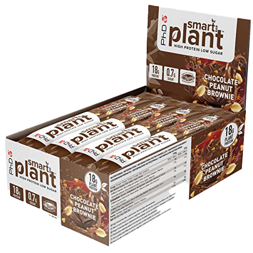 PhD Smart Bar Plant Veganer Proteinriegel Chocolate Peanut Brownie – 12 Riegel