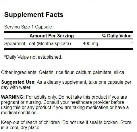 Swanson Full Spectrum Spearmint Leaf, 400 mg – 60 Kapseln