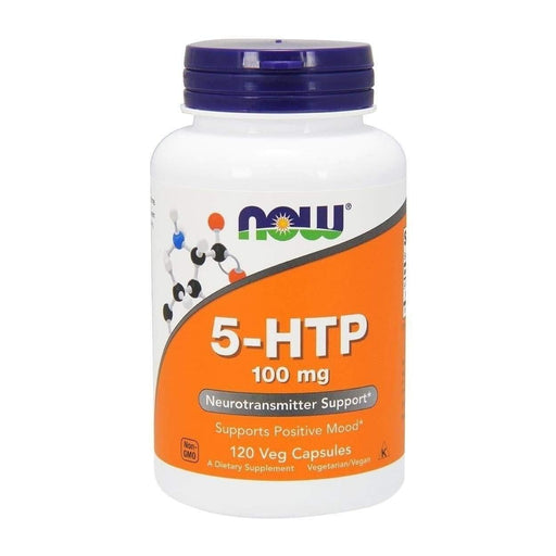 NOW Foods 5-HTP, 100mg - 120 vcaps | High-Quality Amino Acids | MySupplementShop.co.uk