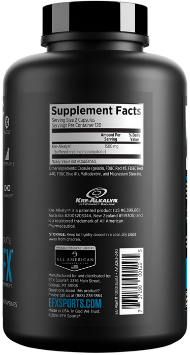 EFX Sports Kre-Alkalyn 240 Capsules