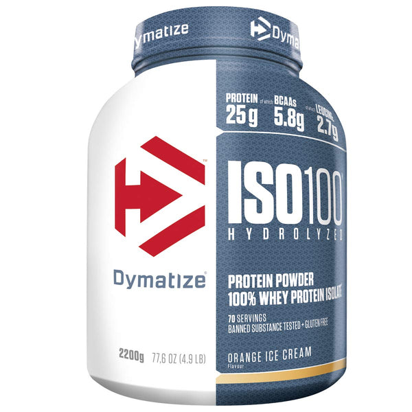 Dymatize ISO-100, Orange Ice Cream - 2200g - Protein Supplement Powder at MySupplementShop by Dymatize