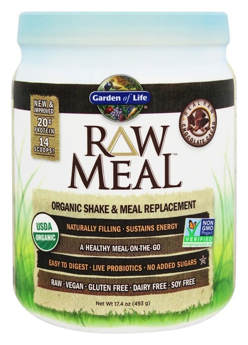 Garden of Life Raw Organic Meal, Chocolate Cacao - 509g - Health Foods at MySupplementShop by Garden of Life