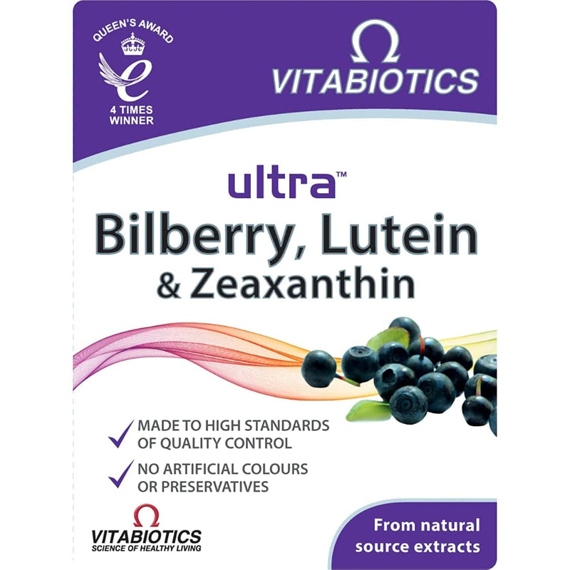 Vitabiotics Ultra Bilberry Lutein & Zeaxanthin  x 30 - Immune Support at MySupplementShop by Vitabiotics