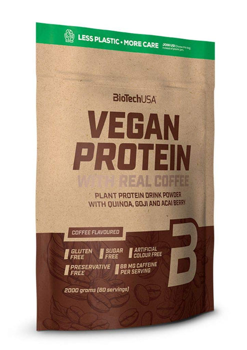 BioTechUSA Vegan Protein, Coffee - 2000g | High-Quality Protein | MySupplementShop.co.uk