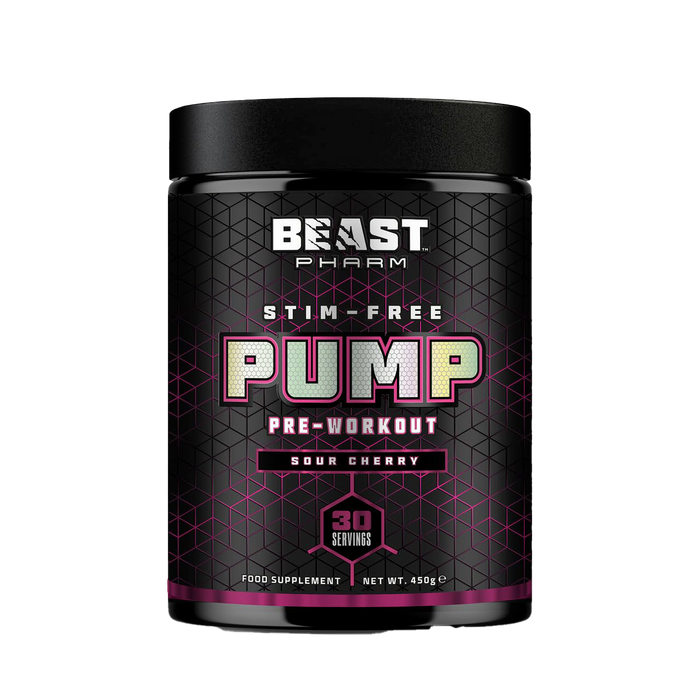 Beast Pharm STIM FREE PUMP Pre Workout 450g (Sour Cherry)