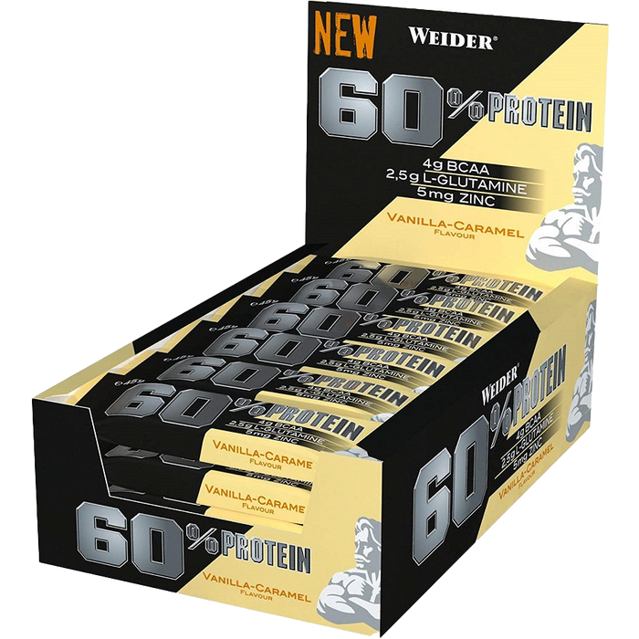 Weider 60% Protein Bar, Cookies & Cream - 24 bars