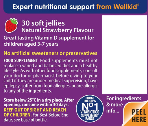 Vitabiotics WellKid Peppa Pig Vitamin D 400 IU Soft Jellies 3-7 Years