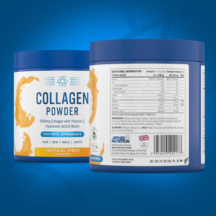 Applied Nutrition Collagen Powder, Tropical Vibes 165g - Joint Support at MySupplementShop by Applied Nutrition