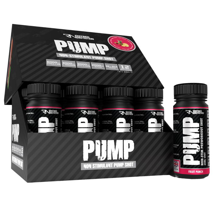 Refined Nutrition Pump Non Stim Pre-Workout Shots 12x60ml