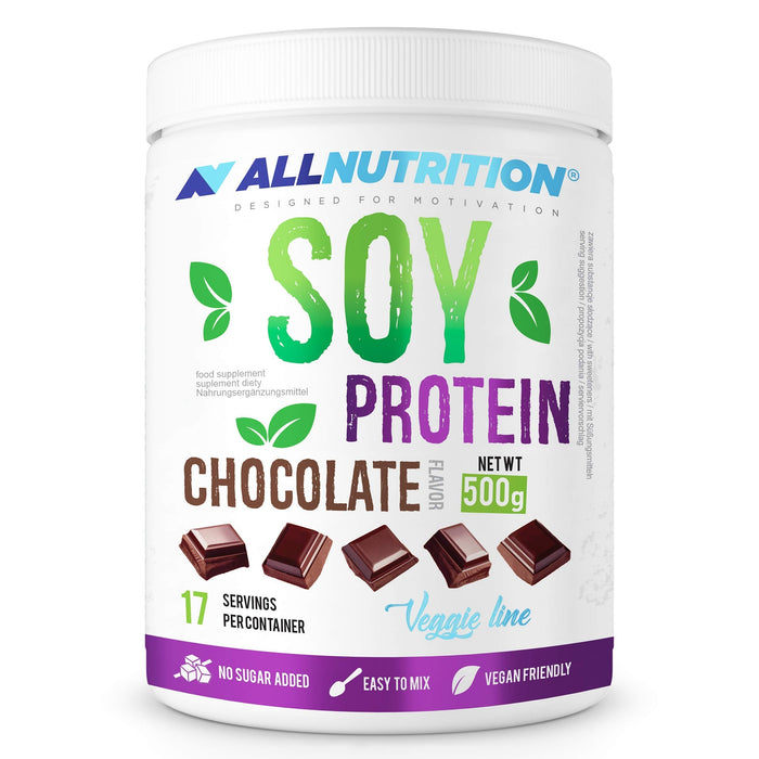Allnutrition Soy Protein, Chocolate - 500g | High-Quality Combination Multivitamins & Minerals | MySupplementShop.co.uk