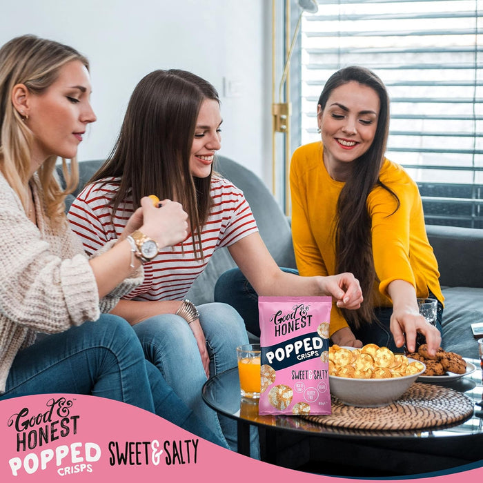 Good & Honest Popped Crisps - The Guilt-Free Snack You’ll Love 8 x 85g