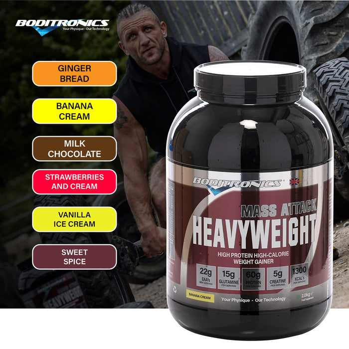 Boditronics Mass Attack Heavyweight 2kg - Protein Blends at MySupplementShop by Boditronics