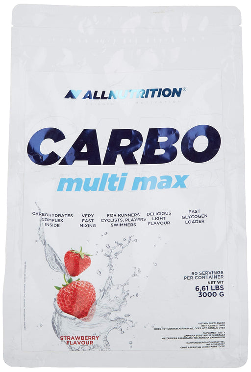 Allnutrition Carbo Multi Max, Strawberry - 3000 grams | High-Quality Weight Gainers & Carbs | MySupplementShop.co.uk