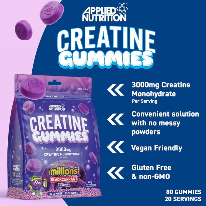 Applied Nutrition Creatine 80 Gummies - Creatine Gummies at MySupplementShop by Applied Nutrition