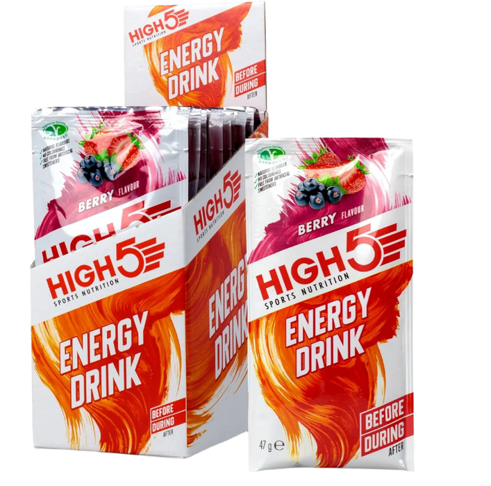 HIGH5 Energy Hydration Drink Erfrischende Mischung aus Kohlenhydraten und Elektrolyten (Beere 12 x 47 g)