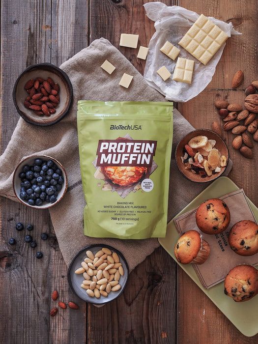 BioTechUSA Protein Muffin, White Chocolate - 750g | High-Quality Whey Proteins | MySupplementShop.co.uk