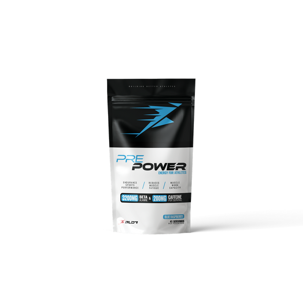 BLDR Sports Pre Power 270g - Blue Raspberry - Sports Supplements at MySupplementShop by BLDR Sports