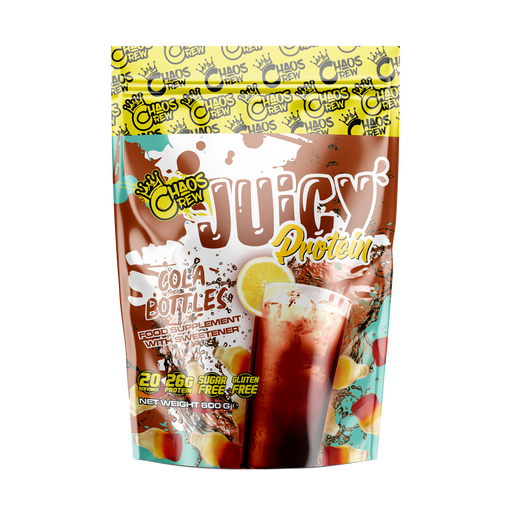 Chaos Crew Juicy Protein 600g Cola Bottles Best Value Sports Supplements at MYSUPPLEMENTSHOP.co.uk