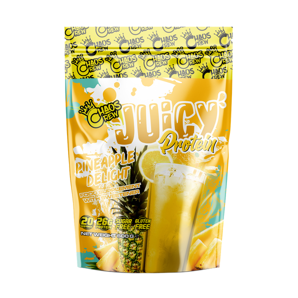 Chaos Crew Juicy Protein 600g Pineapple Delight - Sports Supplements at MySupplementShop by Chaos Crew