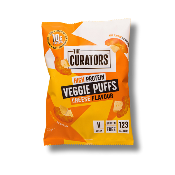 The Curators Veggie Puffs 20x30g - Cheese - Snack Chip And Crisp at MySupplementShop by The Curators