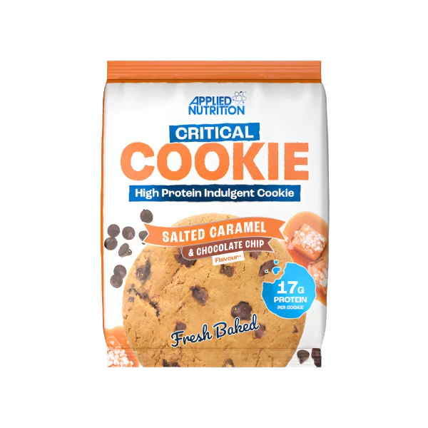 Applied Nutrition Critical Cookie 12 x 85g | High Protein Snack - Salted Caramel & Choc Chip - Protein Cookie at MySupplementShop by Applied Nutrition