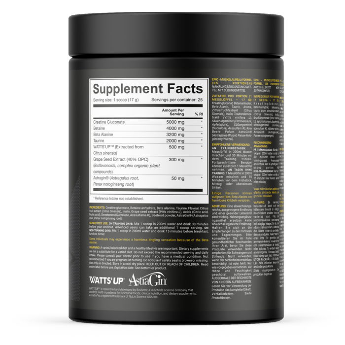 Dedicated Nutrition Epic Pre Workout 425g Watermelon | High-Quality Supplements | MySupplementShop.co.uk