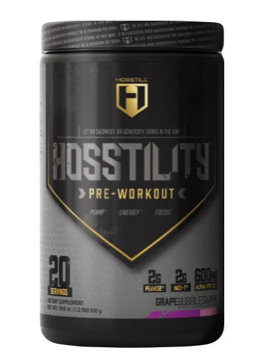 Hosstile Hostility STIM Pre Workout 20 Serv - Grape Bubble Gum - Sports Nutrition at MySupplementShop by Hosstile