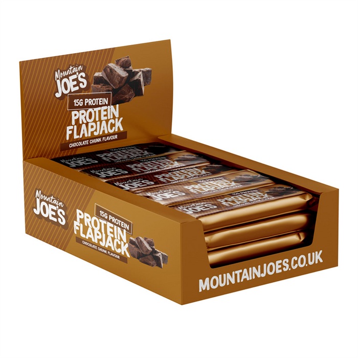 Mountain Joe's Protein Flapjack 16x60g Chocolate Chunk: Protein Power, Chocolate Indulgence - Snack Bars at MySupplementShop by Mountain Joe's