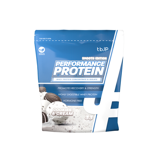 Trained by JP Performance Protein Smooth Edition 1kg - Cookies & Cream - Sports Nutrition at MySupplementShop by Trained by JP