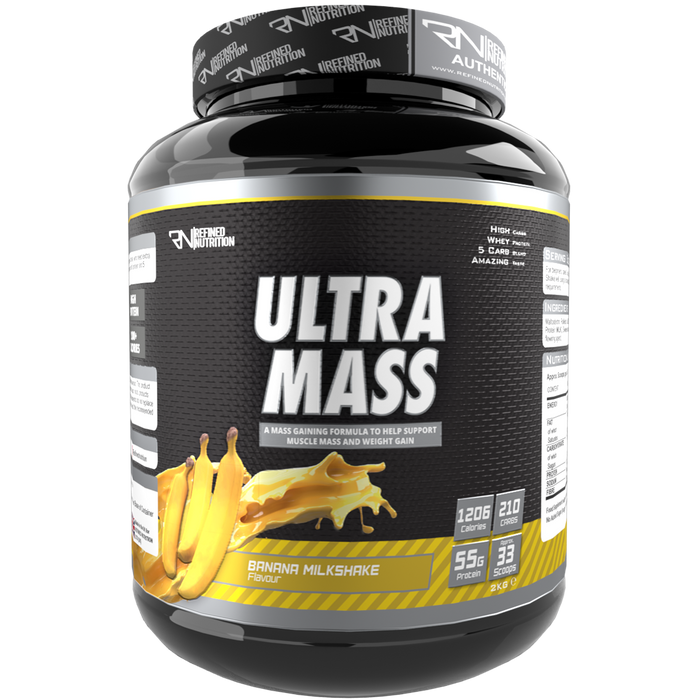 Refined Nutrition  Ultra Mass 2kg - Banana Milkshake - Sports Nutrition at MySupplementShop by Refined Nutrition