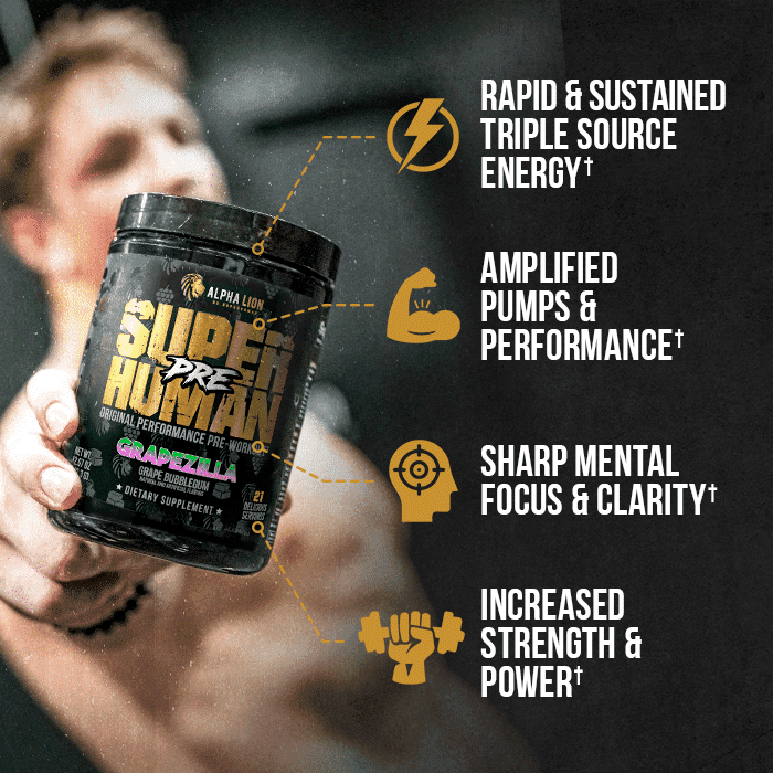 Alpha Lion SUPERHUMAN® PRE 342.3g: Elevate Your Workouts | The Gold Standard of Pre-Workouts