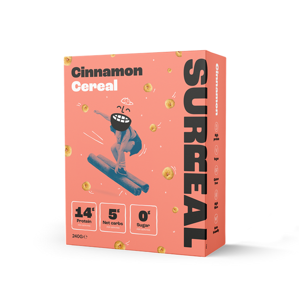 SURREAL High-Protein, Zero-Sugar Peanut Butter Cereal - Vegan & Gluten-Free - Cinnamon - Cereal & Granola at MySupplementShop by SURREAL