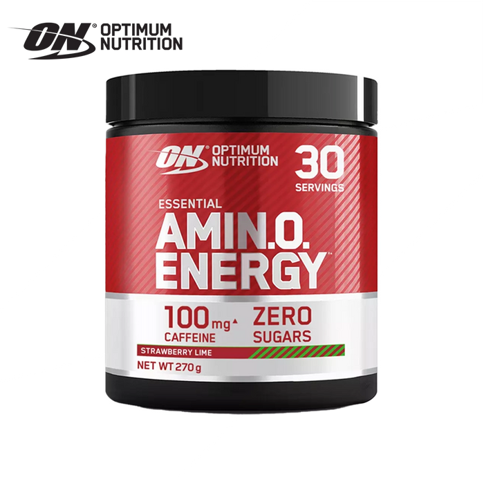 Optimum Nutrition Amino Energy Poudre de pré-entraînement compatible céto avec acides aminés bêta-alanine, caféine et vitamine C 30 portions 270 g