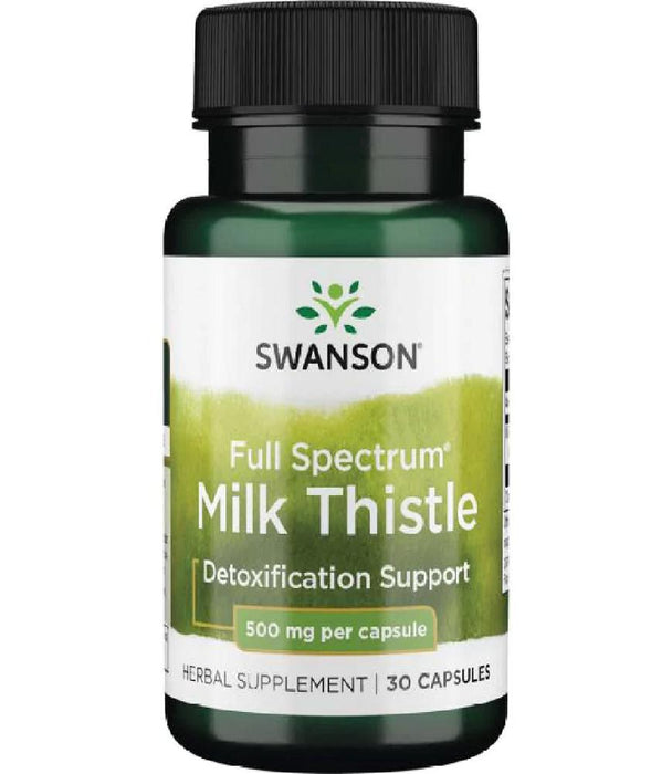 Swanson Full Spectrum Milk Thistle, 500mg - 30 caps - Health and Wellbeing at MySupplementShop by Swanson