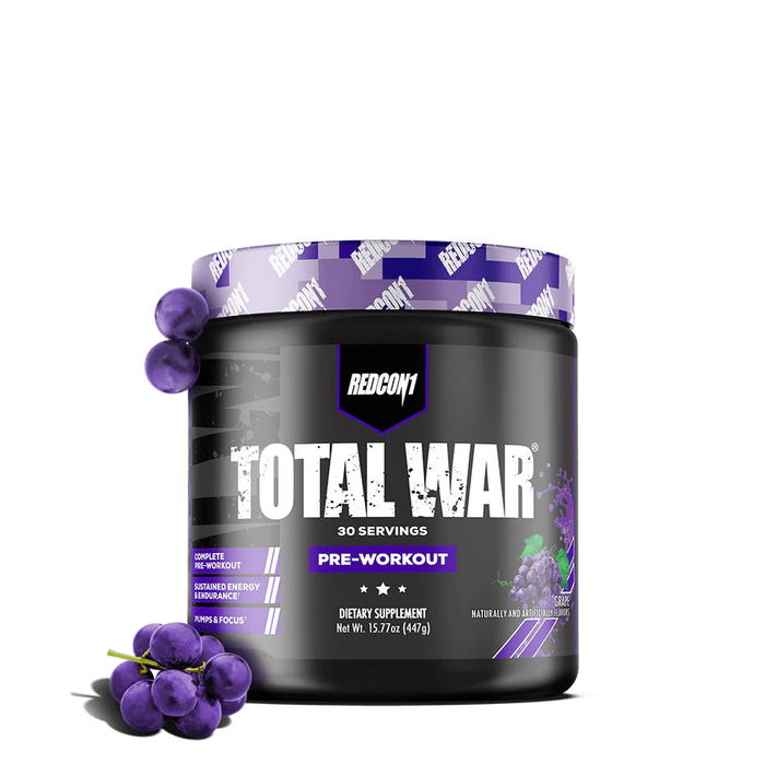 Redcon1 Total War Preworkout 30 Servings - Grape - Pre Workout at MySupplementShop by RedCon1