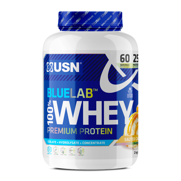 USN Blue Lab Whey 100 % 2 kg gesalzenes Karamell