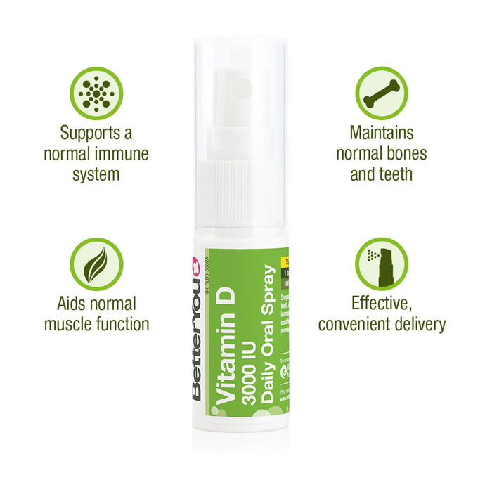 BetterYou DLux 3000iu- Vitamin D Oral Spray 15ml | High-Quality Vitamins & Supplements | MySupplementShop.co.uk
