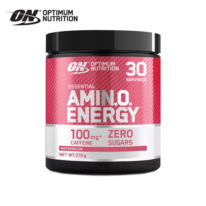 Optimum Nutrition Amino Energy Poudre de pré-entraînement compatible céto avec acides aminés bêta-alanine, caféine et vitamine C 30 portions 270 g