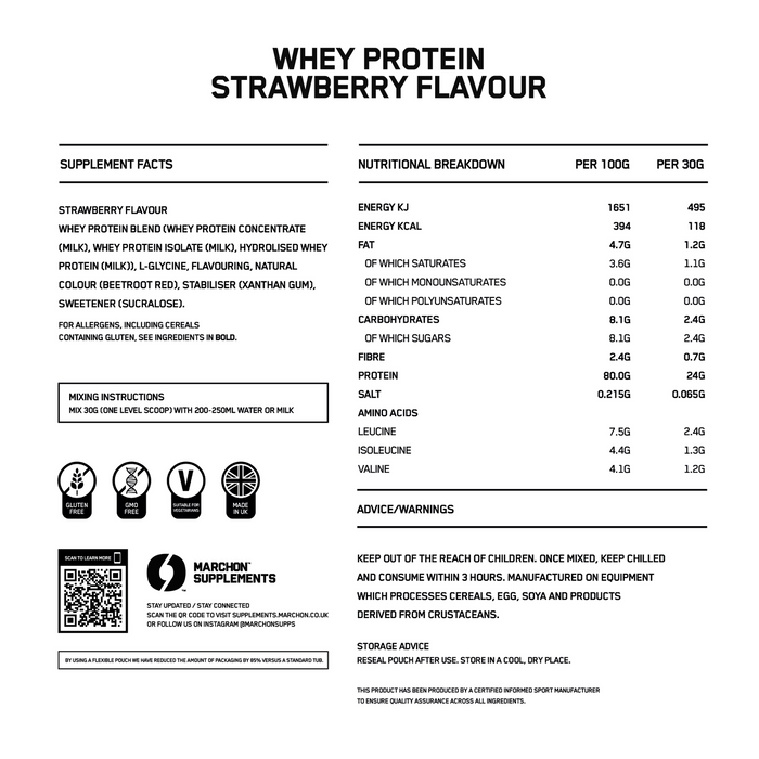 MARCHON Whey Protein 1kg - Whey Protein at MySupplementShop by MARCHON