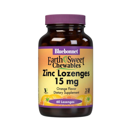 Bluebonnet EarthSweet Chewables Zinc 15mg Orange 60 Lozenges | Premium Supplements at MYSUPPLEMENTSHOP