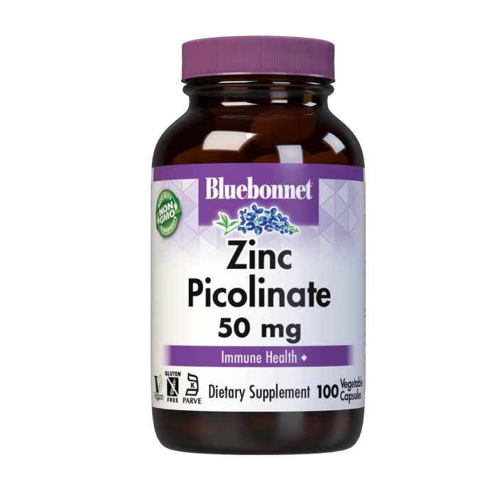 Bluebonnet Zinc Picolinate 50mg 100 Vegetable Capsules