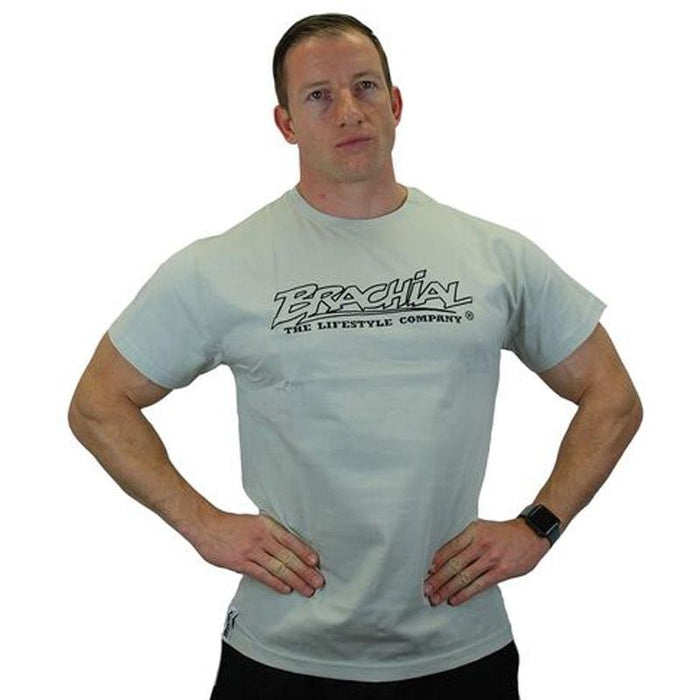 Brachial T-Shirt Gain - Light Grey/Black - T-Shirt at MySupplementShop by Brachial The Lifestyle Company