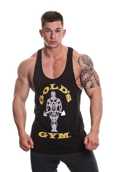 Golds Gym Muscle Joe Premium Stringer - Black - Small - Stringer at MySupplementShop by Gold's Gym