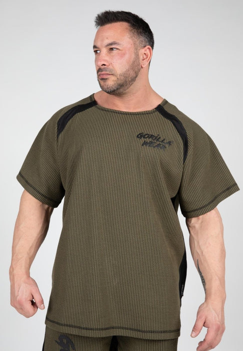 Gorilla Wear Augustine Old School Work Out Top - Army Green - Work Out Top at MySupplementShop by Gorilla Wear