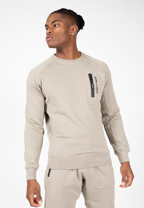 Gorilla Wear Newark Sweater - Beige - Sweater at MySupplementShop by Gorilla Wear