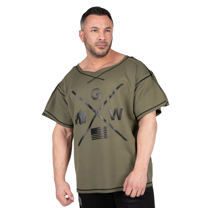 Gorilla Wear Sheldon Work Out Top - Army Green